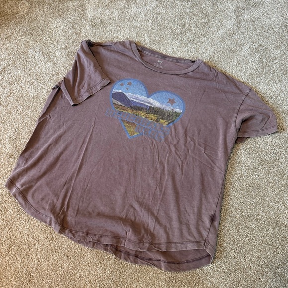 Aerie Distressed Oversized Tee - Picture 1 of 3